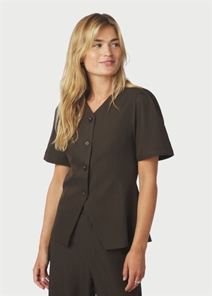 Jules structure bluse Dark Brown Neo Noir 